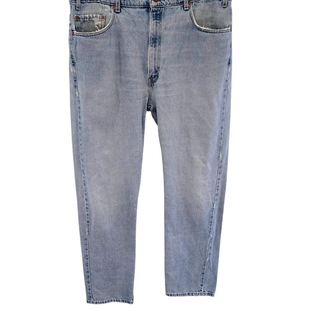 VTG 1991 Levi's 505 Regular Fit Straight Leg Jeans Light Wash 40x34 Men's USA